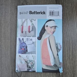 NEW Butterick B4147 Visor and Utility Bags Pattern